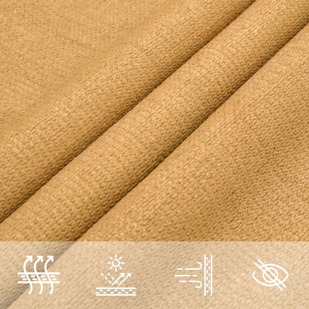 Vela Parasole 160 g/m² Rettangolare Sabbia 3x4 m in HDPE