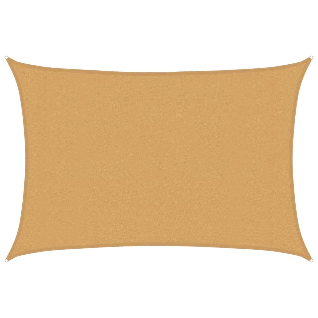 Vela Parasole 160 g/m² Rettangolare Sabbia 3x5 m in HDPE | homemem39