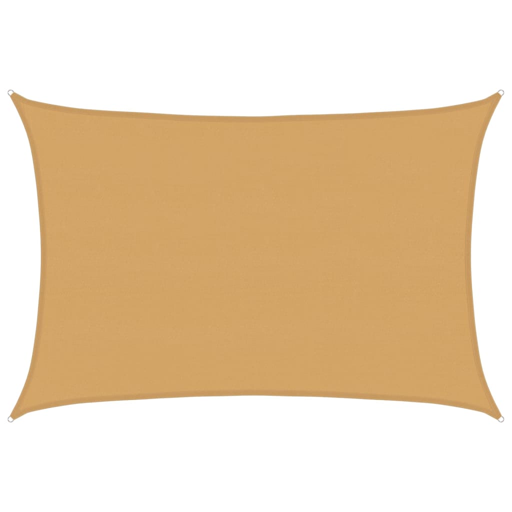 Vela Parasole 160 g/m² Rettangolare Sabbia 5x6 m in HDPE | homemem39
