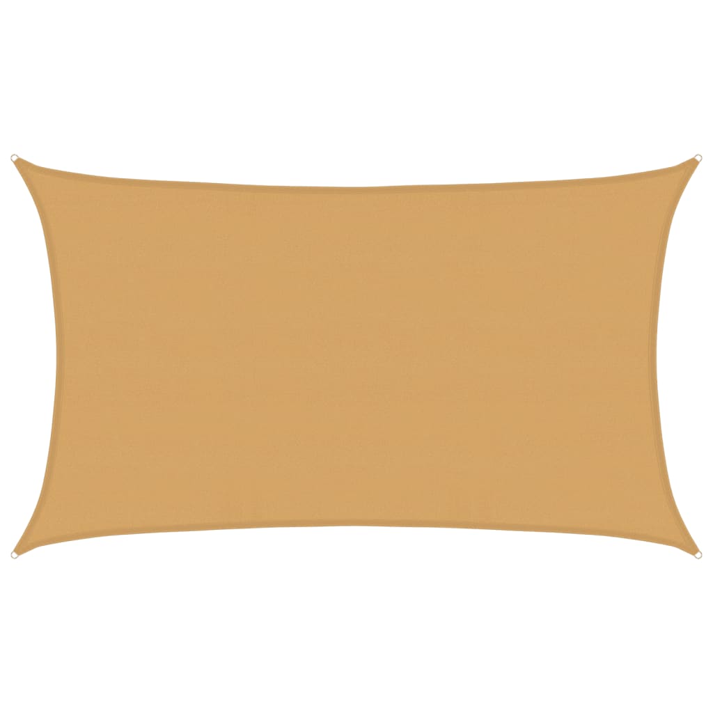 Vela Parasole 160 g/m² Rettangolare Sabbia 5x8 m in HDPE | homemem39