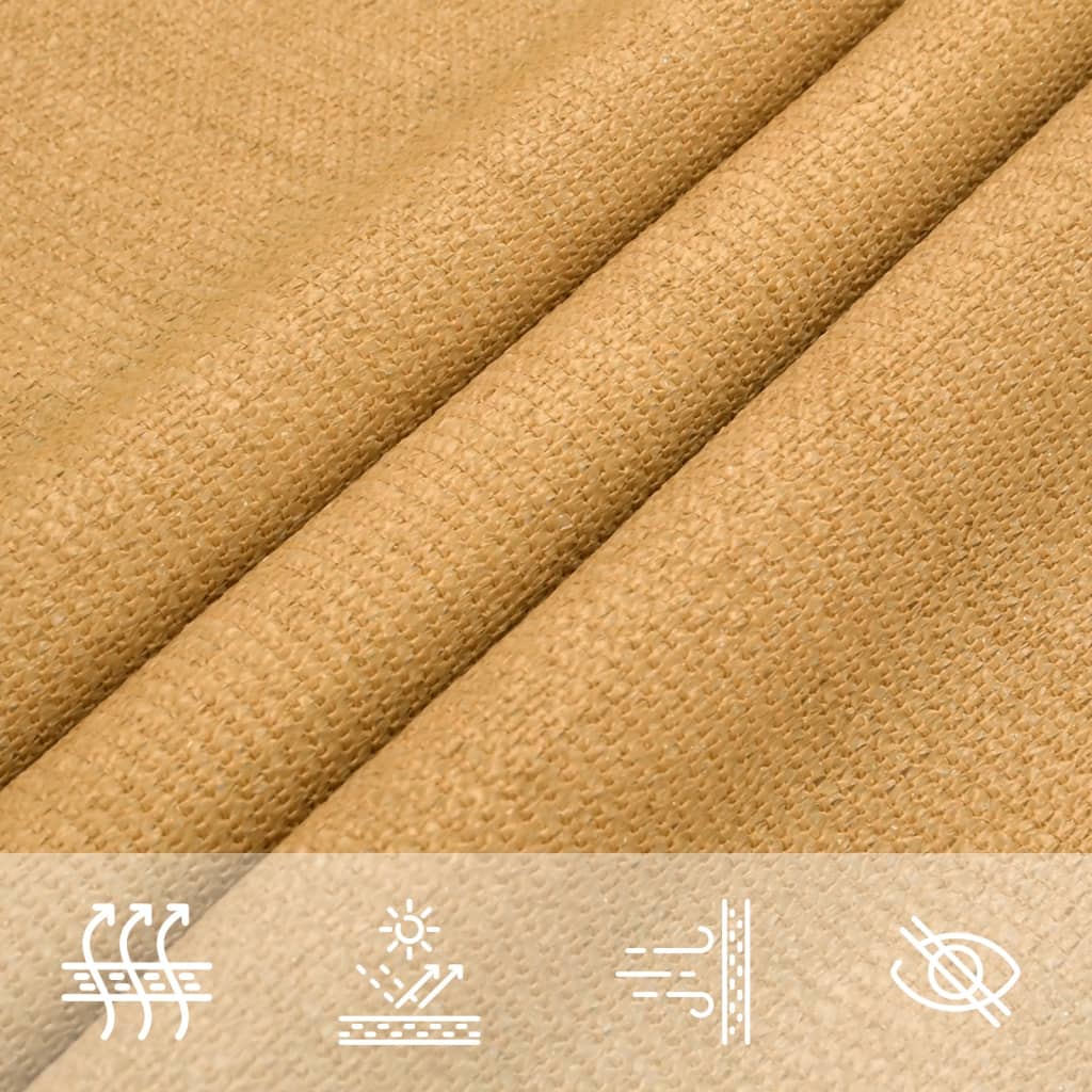 Vela Parasole 160 g/m² Rettangolare Sabbia 5x8 m in HDPE | homemem39