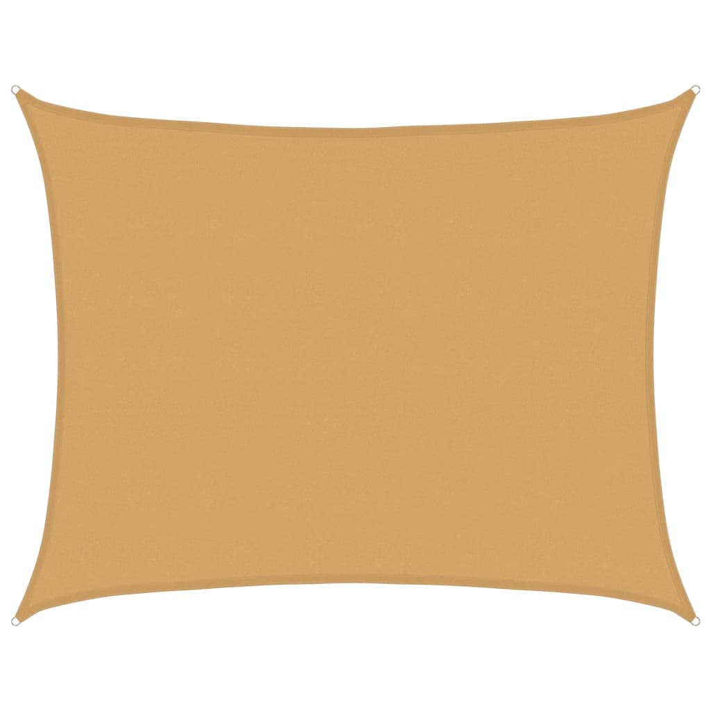 Vela Parasole 160 g/m² Rettangolare Sabbia 6x8 m in HDPE | homemem39