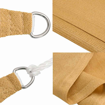 Vela Parasole 160 g/m² Triangolare Sabbia 3x3x4,2 m in HDPE | homemem39