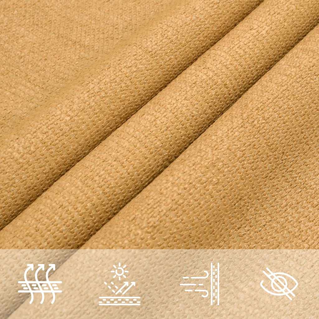 Vela Parasole 160 g/m² Triangolare Sabbia 3x3x4,2 m in HDPE | homemem39