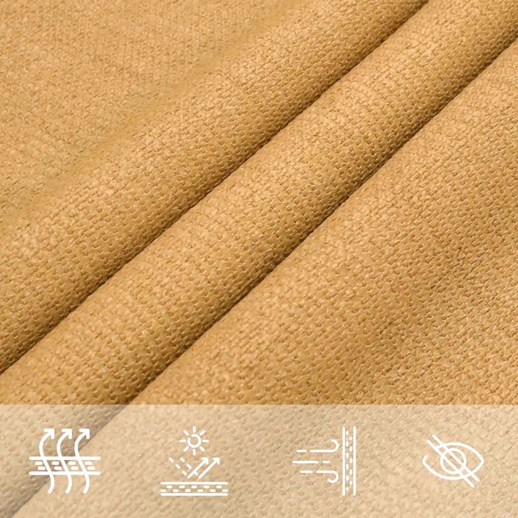 Vela Parasole 160 g/m² Triangolare Sabbia 3x4x4 m in HDPE | homemem39
