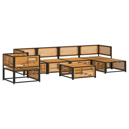 Set Divano da Giardino 7 pz con Cuscini Legno Massello Acacia - homemem39