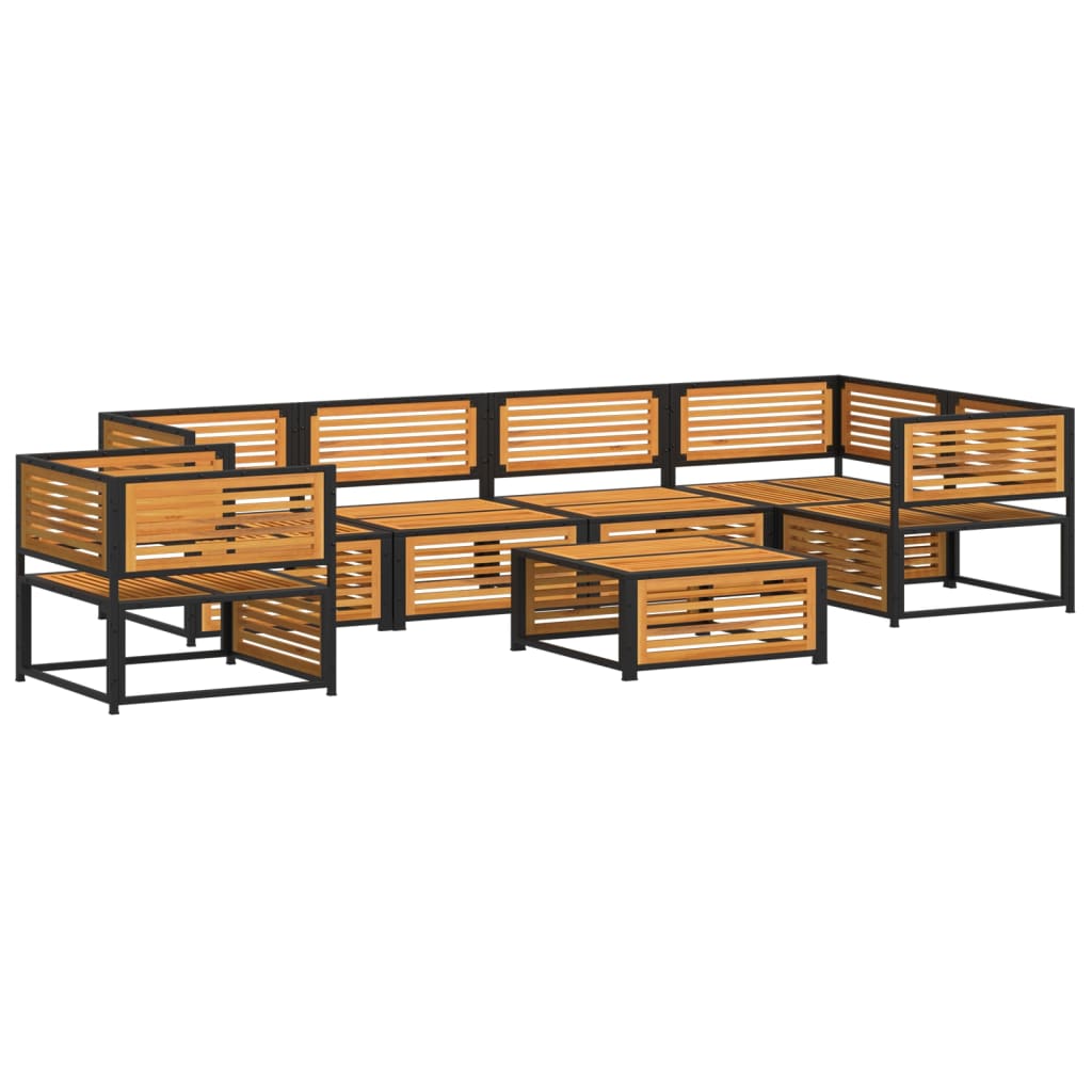Set Divano da Giardino 7 pz con Cuscini Legno Massello Acacia - homemem39