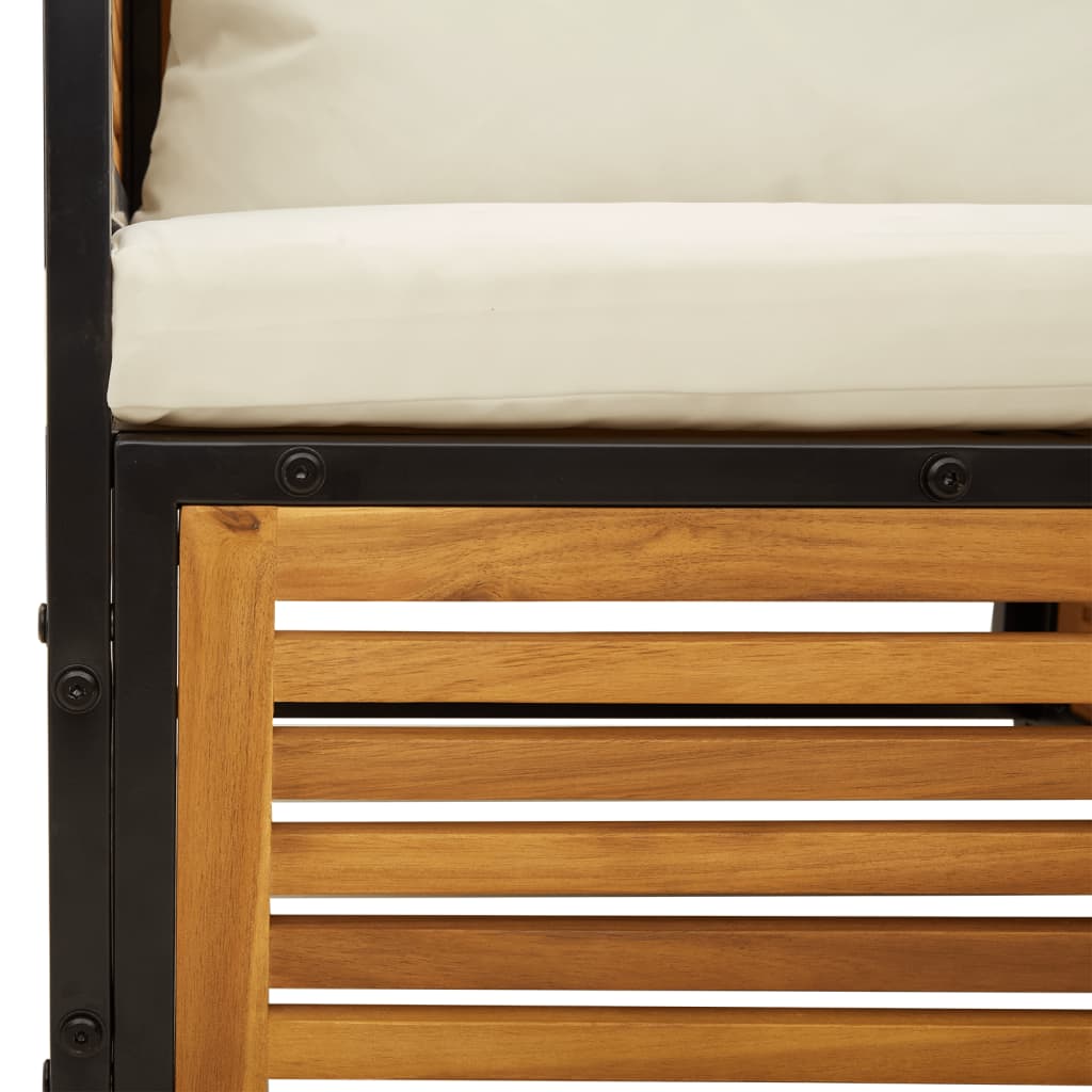 Set Divano da Giardino 7 pz con Cuscini Legno Massello Acacia - homemem39