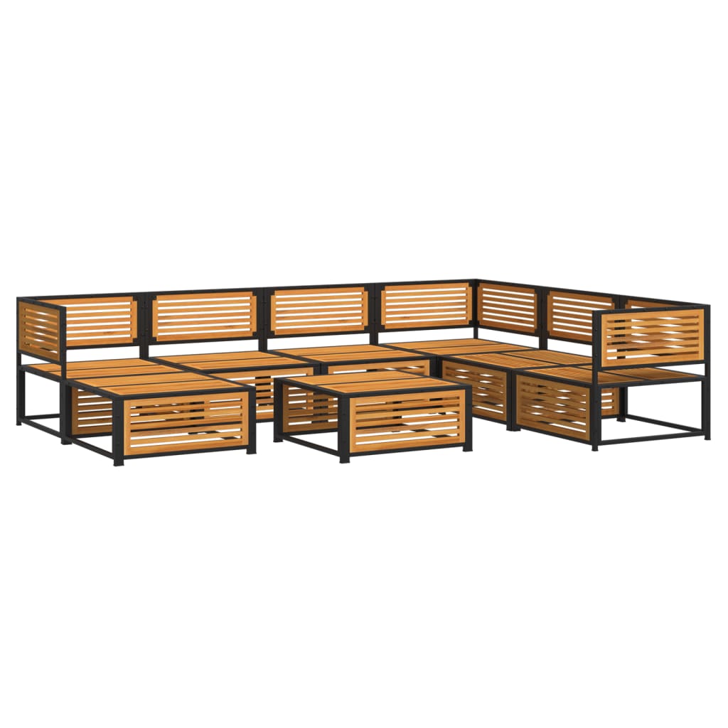 Set Divano da Giardino 8pz con Cuscini Legno Massello di Acacia - homemem39