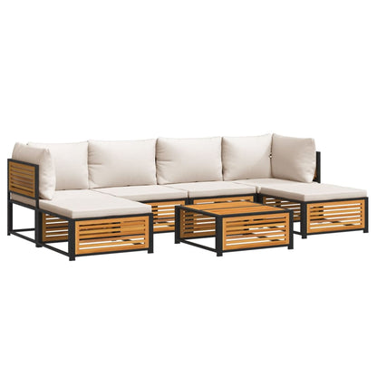 Set Divano da Giardino 7 pz con Cuscini Legno Massello Acacia - homemem39