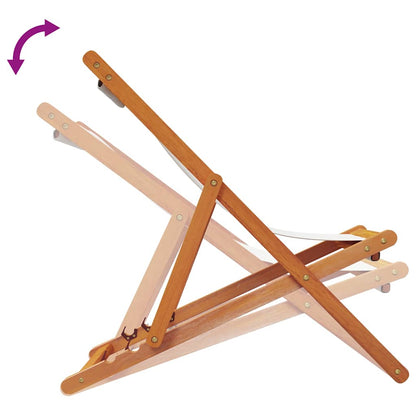 Sedie da Spiaggia Pieghevoli 2 pz Crema in Tessuto - homemem39