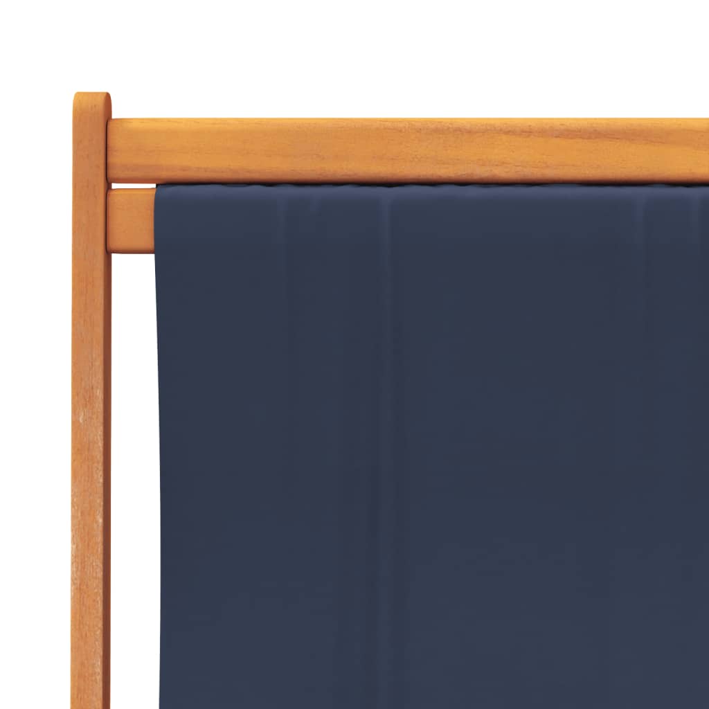 Sedie da Spiaggia Pieghevoli 2 pz in Tessuto Blu - homemem39