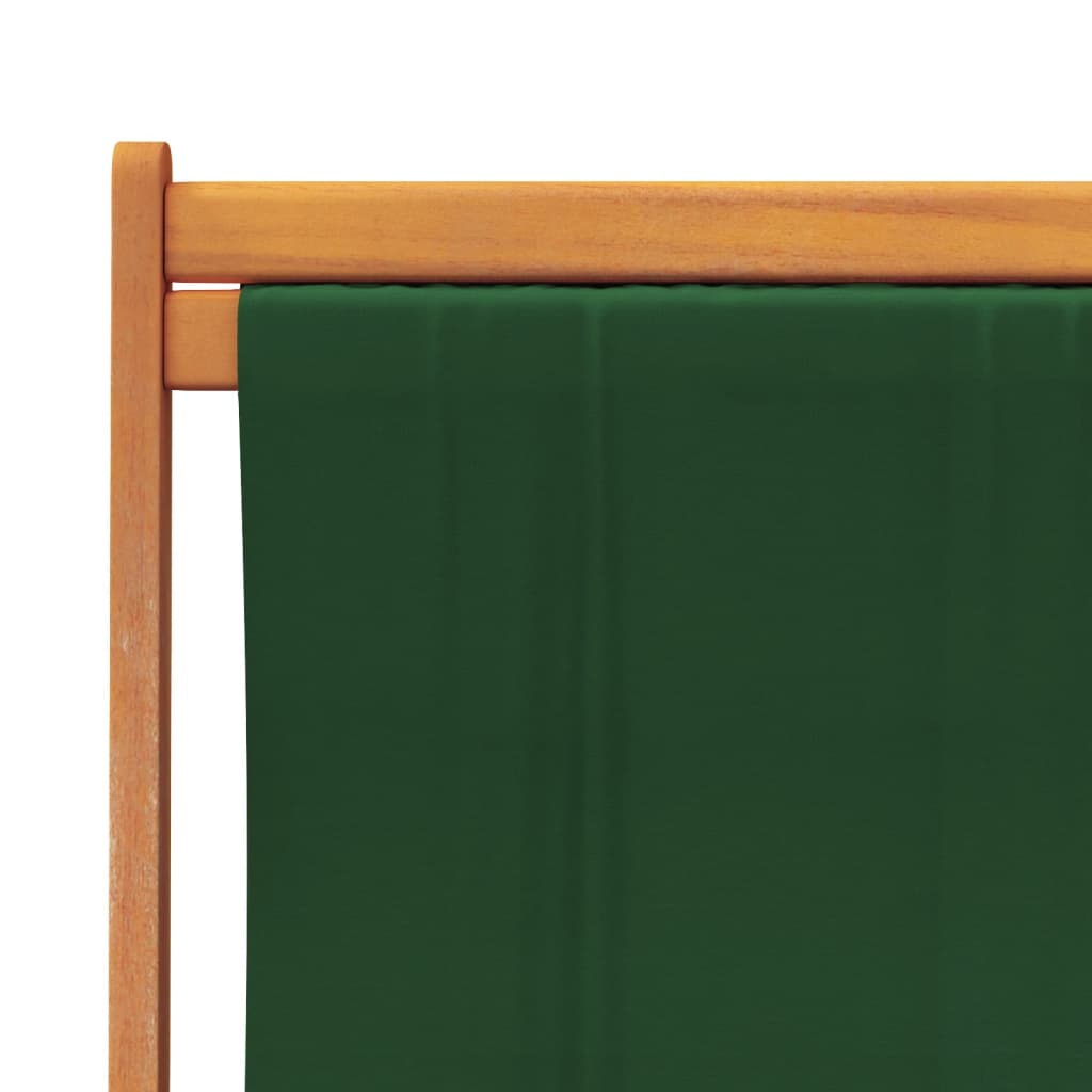 Sedie da Spiaggia Pieghevoli 2 pz Verdi in Tessuto - homemem39