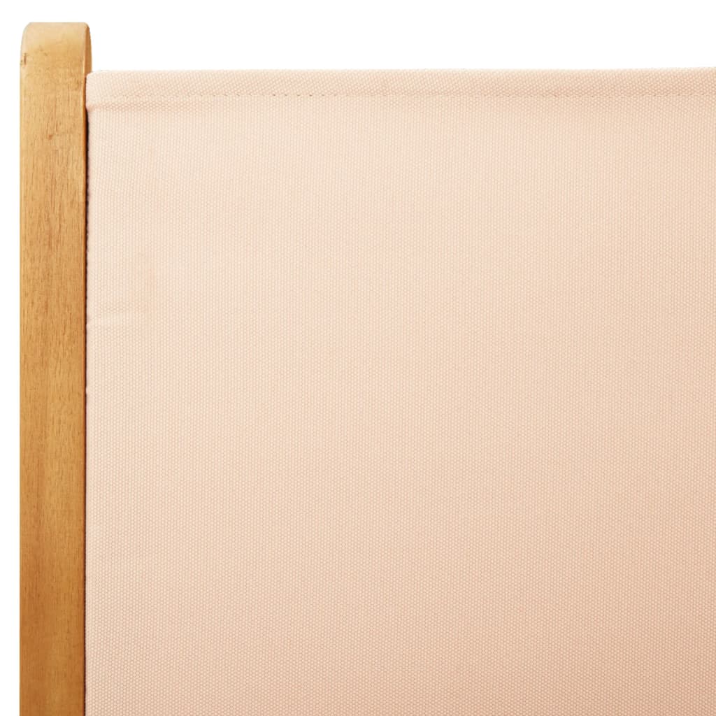 Sedie Giardino Reclinabili 4 pz Beige Tessuto e Legno Massello