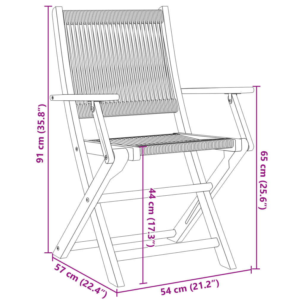 Sedie da Giardino Pieghevoli 6pz Grigie Legno Massello Acacia