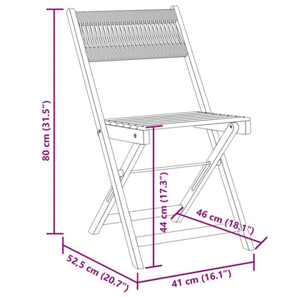 Sedie da Giardino Pieghevoli 4pz Grigie Legno Massello Acacia