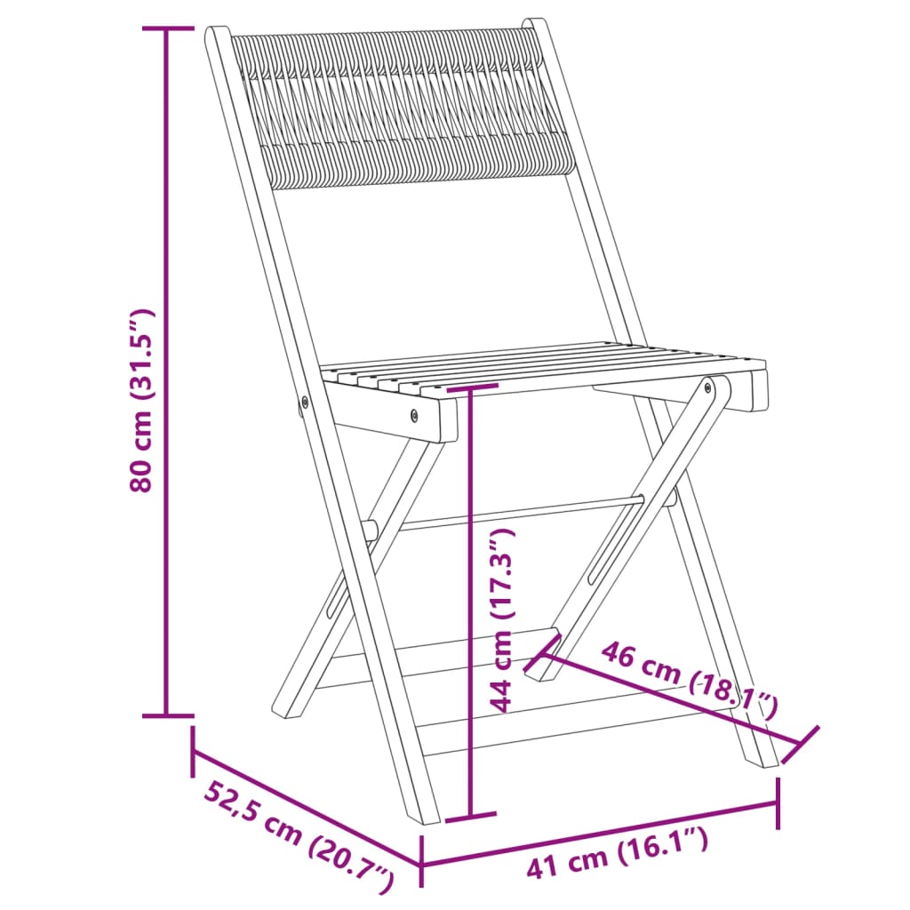 Sedie da Giardino Pieghevoli 4pz Beige Legno Massello di Acacia