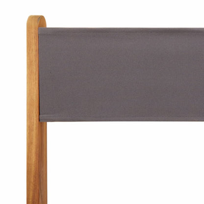 Sedie Giardino Pieghevoli 8pz Antracite Tessuto Legno Massello - homemem39