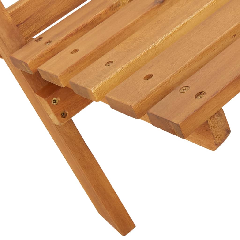 Sedie da Giardino Pieghevoli 4pz Grigie Legno Massello Acacia