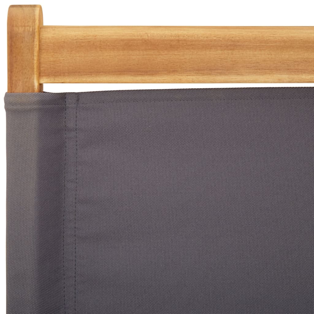 Sedie Giardino Pieghevoli 6pz Antracite Tessuto Legno Massello - homemem39