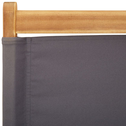 Sedie Giardino Pieghevoli 6pz Antracite Tessuto Legno Massello - homemem39