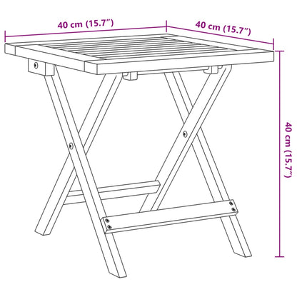 Lettini con Tavolino 2pz Blu Scuro in Legno Massello di Acacia