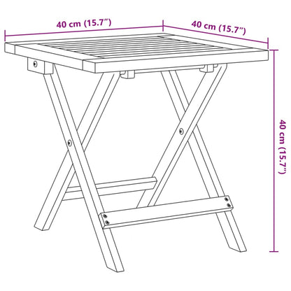 Sedie Pieghevoli Giardino 2 pz con Tavolino Nere Legno Massello