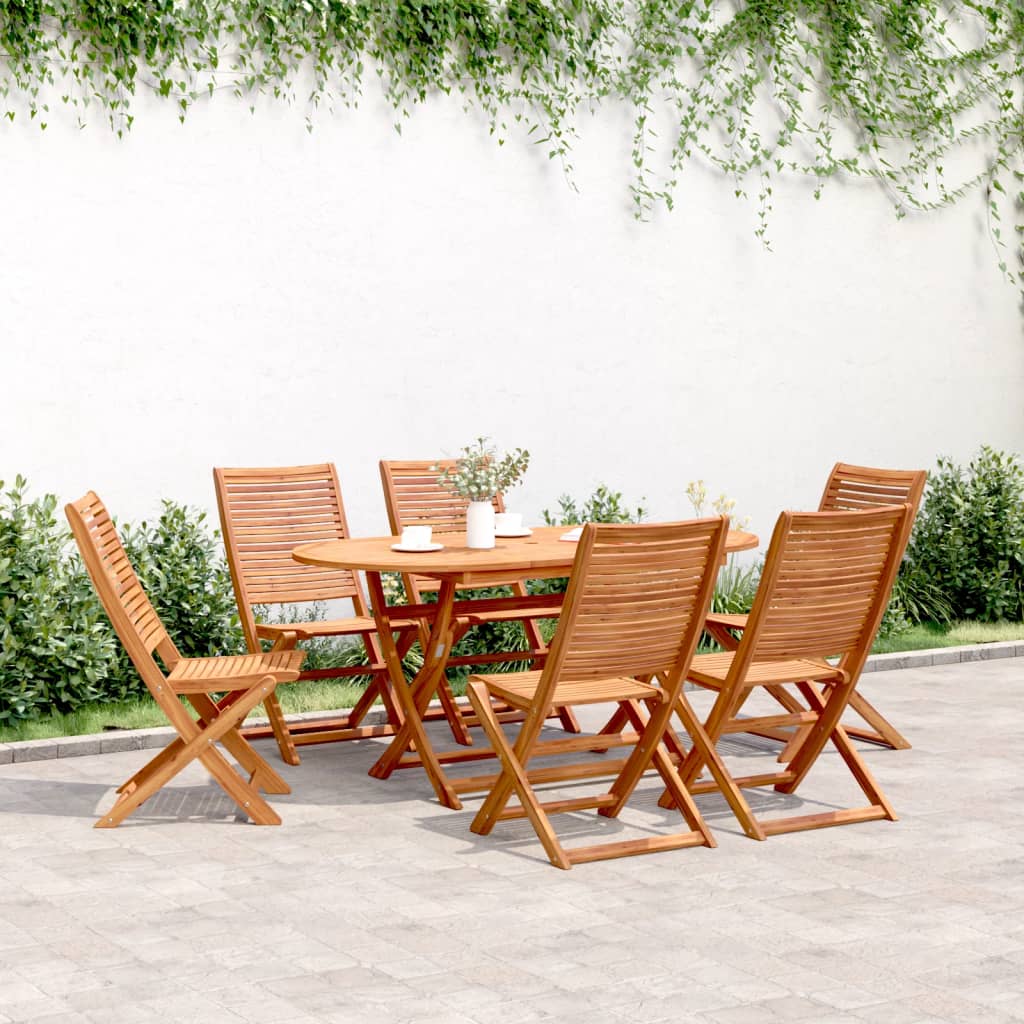 Sedie da Giardino Pieghevoli 6 pz 51x66x95 cm Legno di Acacia | homemem39
