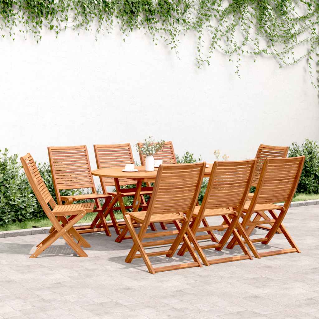 Sedie da Giardino Pieghevoli 8 pz Legno Massello di Acacia | homemem39