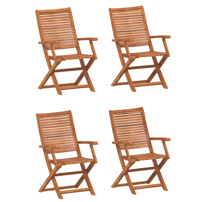 Sedie Giardino Pieghevoli 4 pz 57x66x95cm Legno Massello Acacia | homemem39