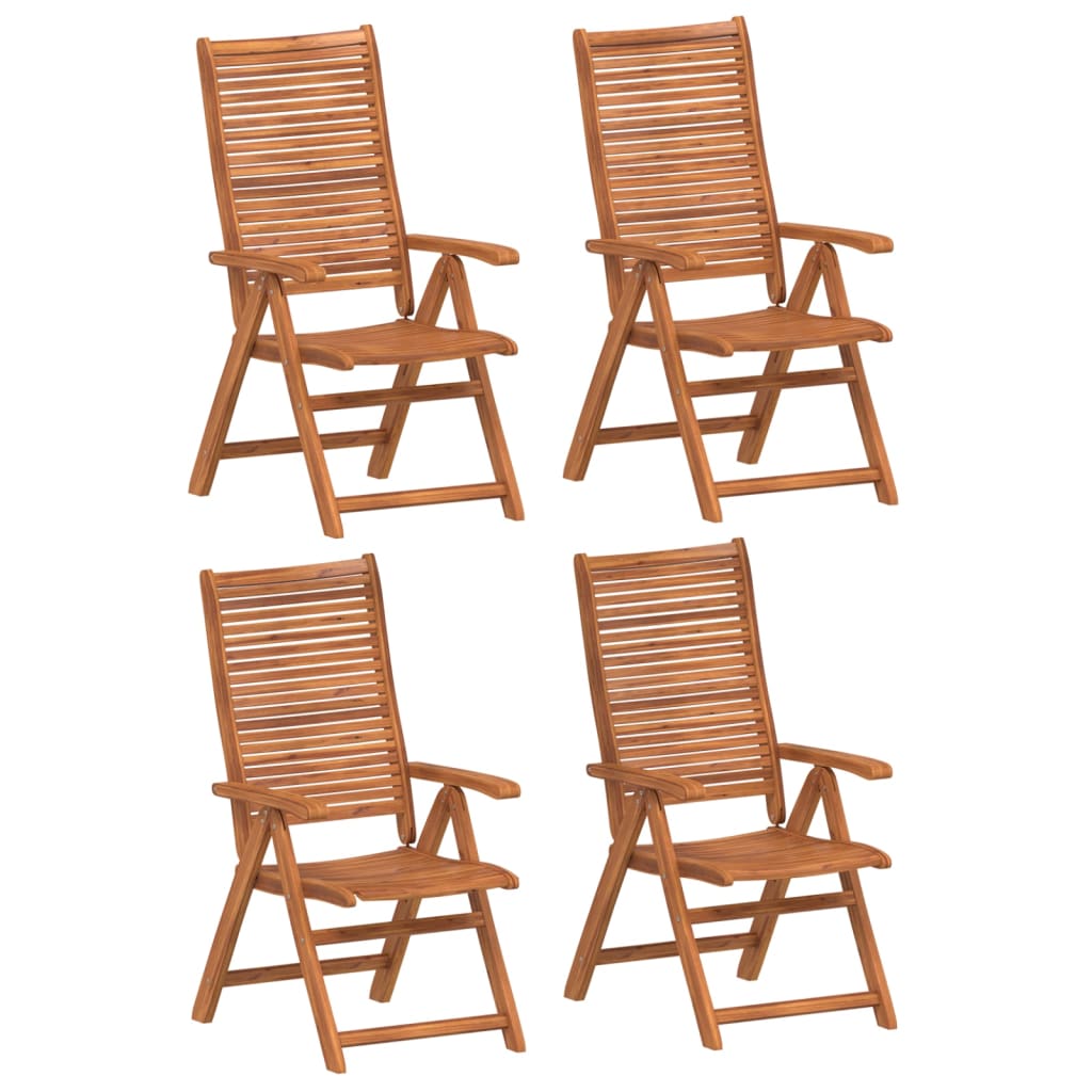 Sedie Giardino Reclinabili 4 pz 56x72x107 Legno Massello Acacia | homemem39