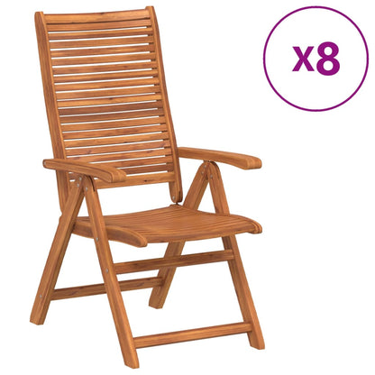 Sedie Giardino Reclinabili 8 pz 56x72x107 Legno Massello Acacia | homemem39