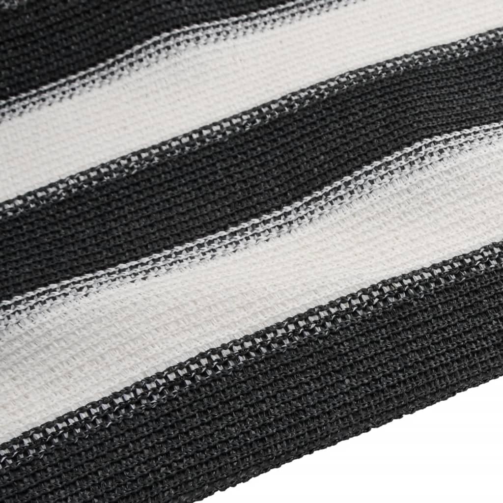 Rete per Privacy Antracite e Bianca 1,5x25 m HDPE 150 g/m² | homemem39