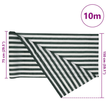 Rete per Privacy Verde e Bianco 1,5x10 m in HDPE 150 g/m² | homemem39