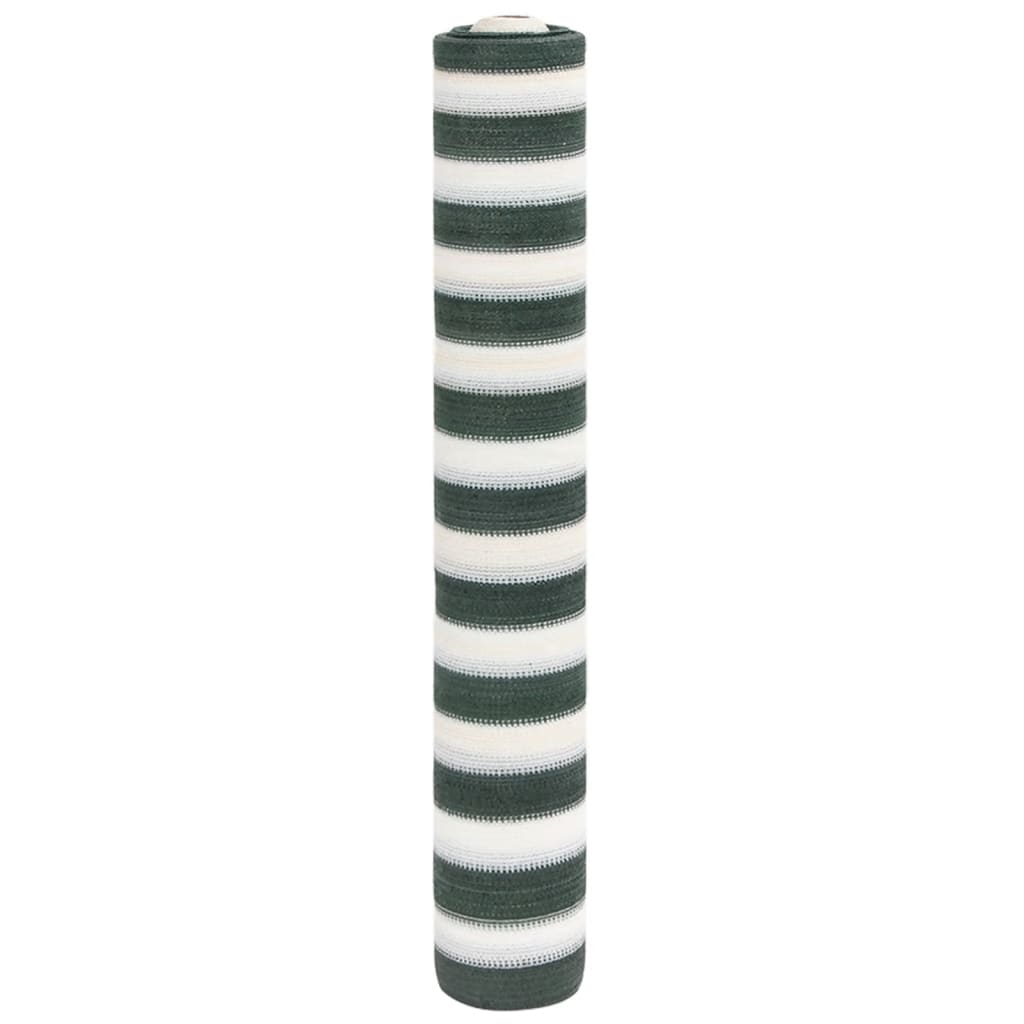 Rete per Privacy Verde e Bianco 1,5x25 m in HDPE 195 g/m²