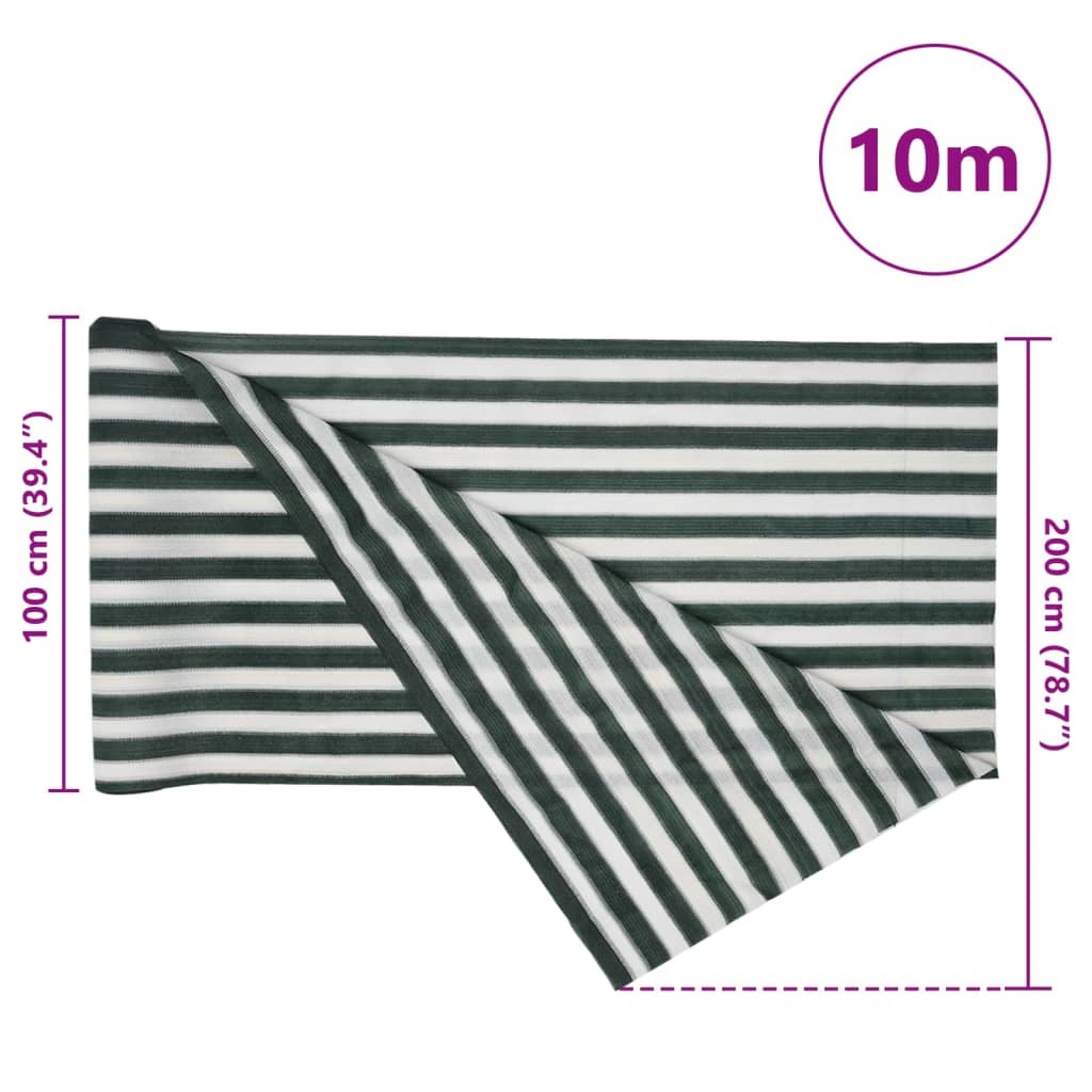 Rete per Privacy Verde e Bianco 2x10 m in HDPE 195 g/m² | homemem39
