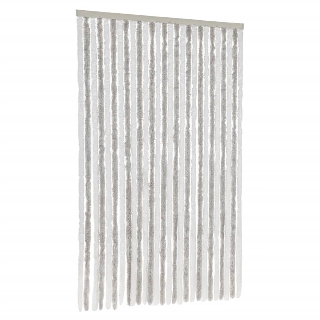 Tenda Antimosche Grigia Chiaro e Bianca 118x220 cm in Ciniglia | homemem39
