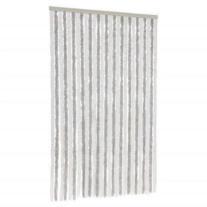 Tenda Antimosche Grigia Chiaro e Bianca 118x220 cm in Ciniglia | homemem39