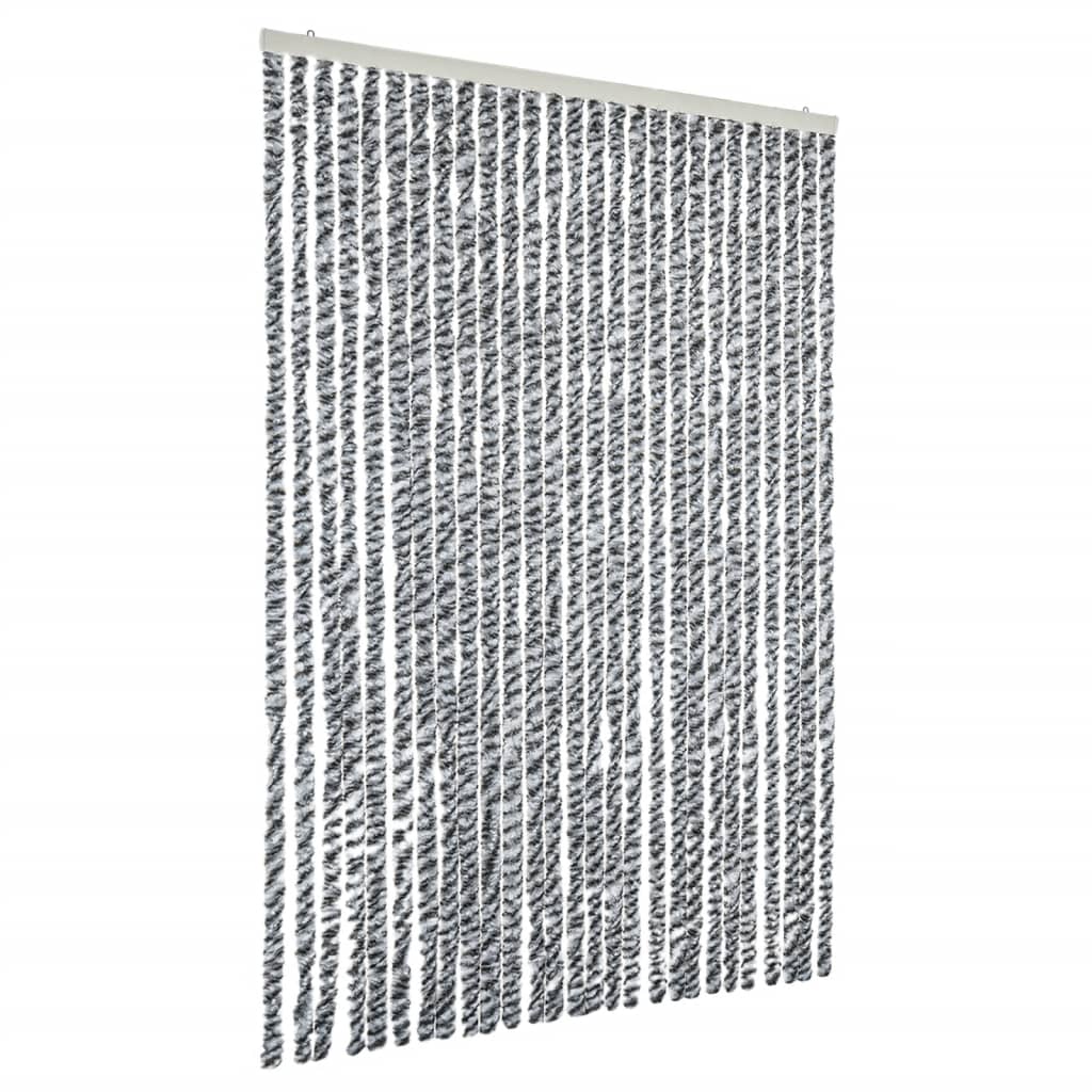 Tenda Antimosche Grigia Nera e Bianca 118x220 cm in Ciniglia | homemem39