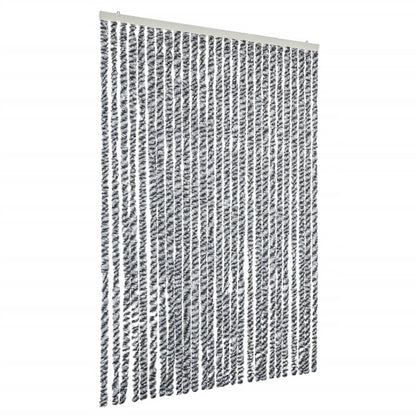 Tenda Antimosche Grigia Nera e Bianca 118x220 cm in Ciniglia | homemem39