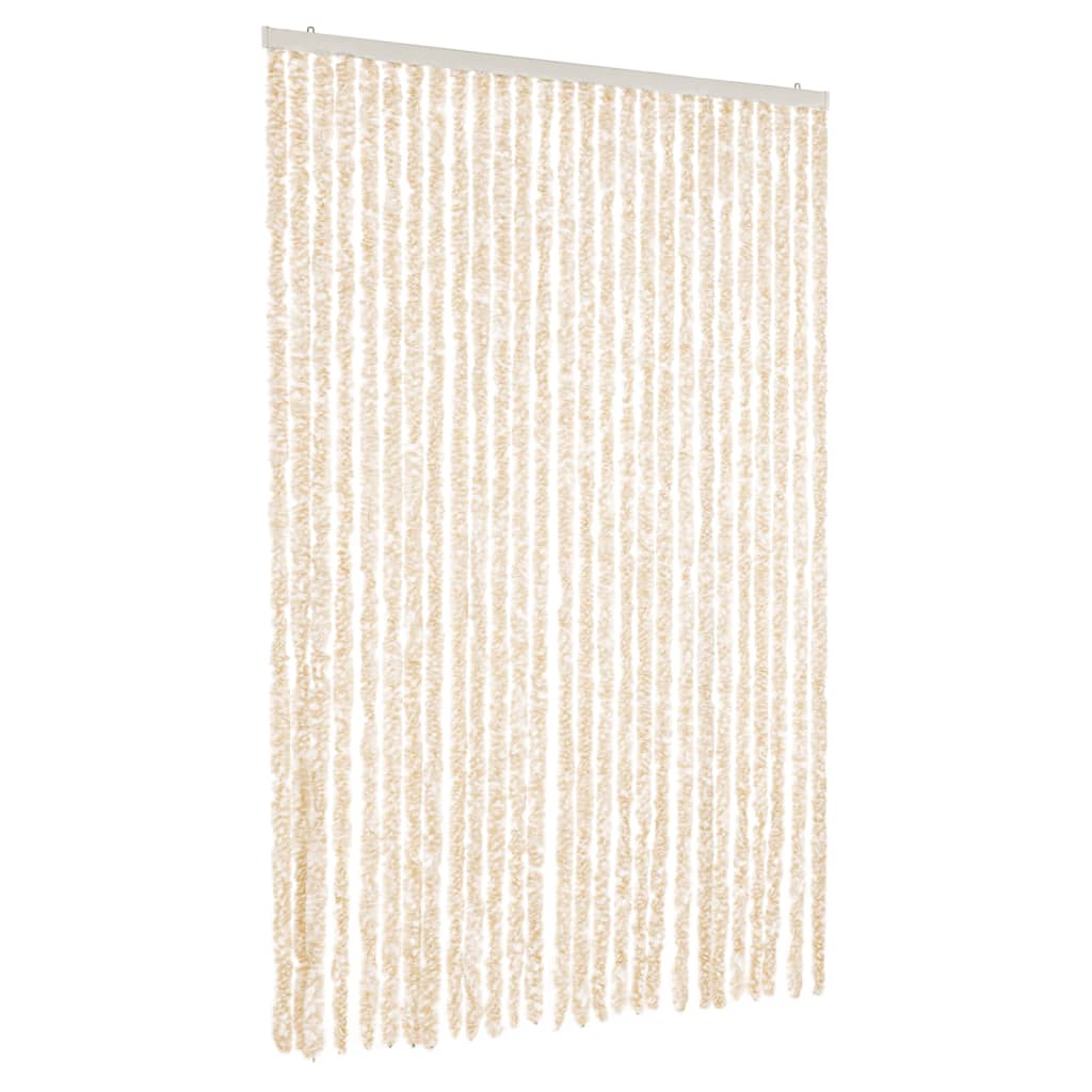 Tenda Antimosche Beige e Bianca 118x220 cm in Ciniglia | homemem39