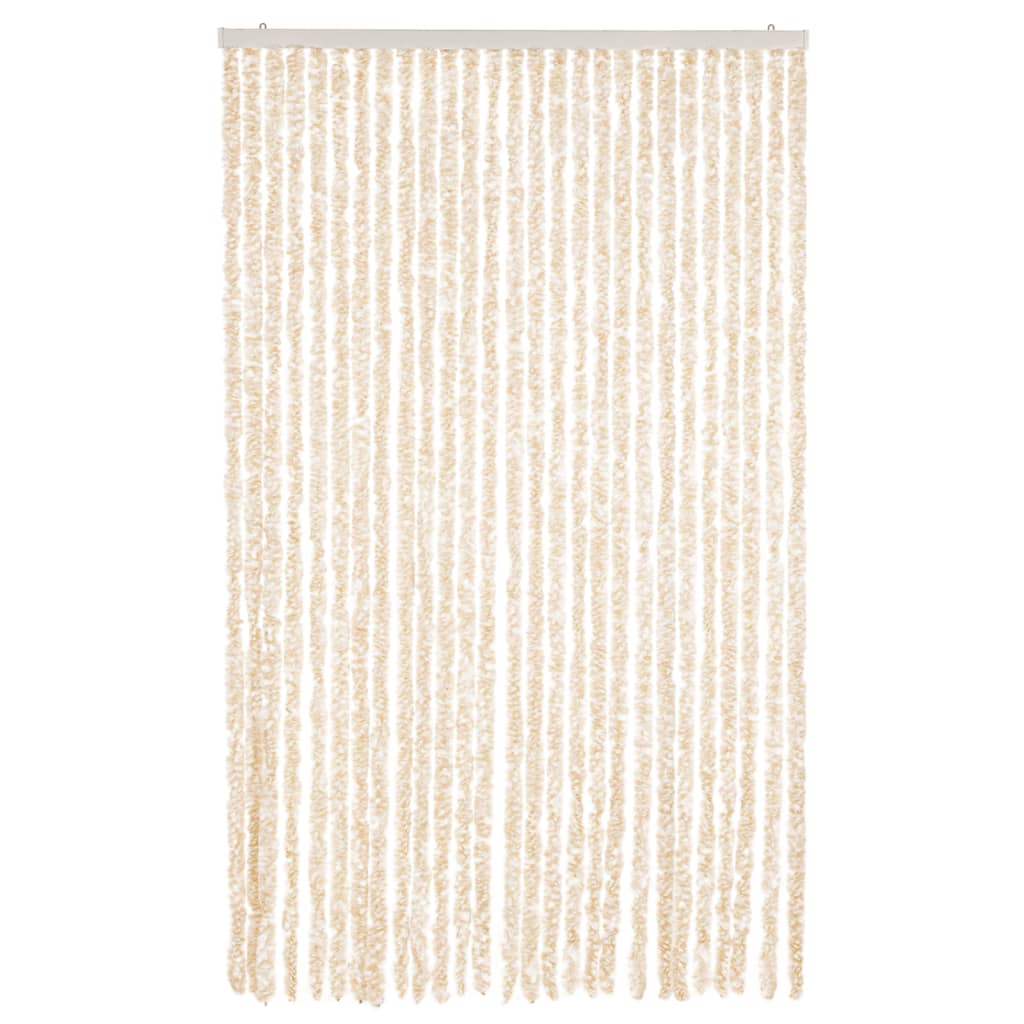 Tenda Antimosche Beige e Bianca 118x220 cm in Ciniglia | homemem39
