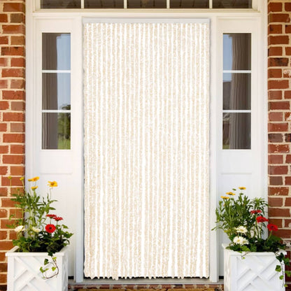 Tenda Antimosche Beige e Bianca 118x220 cm in Ciniglia | homemem39