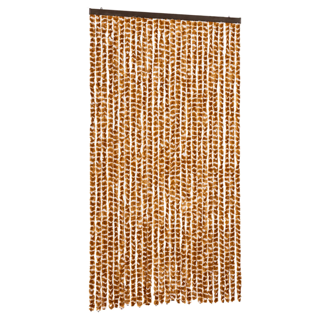 Tenda Antimosche Ocra e Bianca 118x220 cm in Ciniglia | homemem39