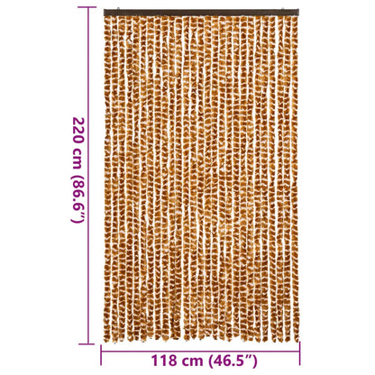 Tenda Antimosche Ocra e Bianca 118x220 cm in Ciniglia | homemem39