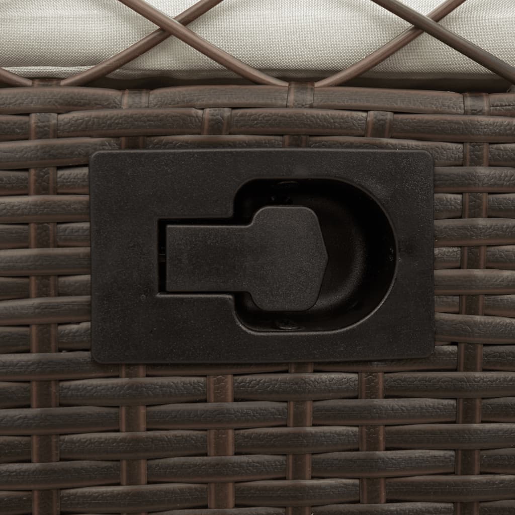 Sedie da Giardino Reclinabili 2 pz Marrone in Polyrattan - homemem39