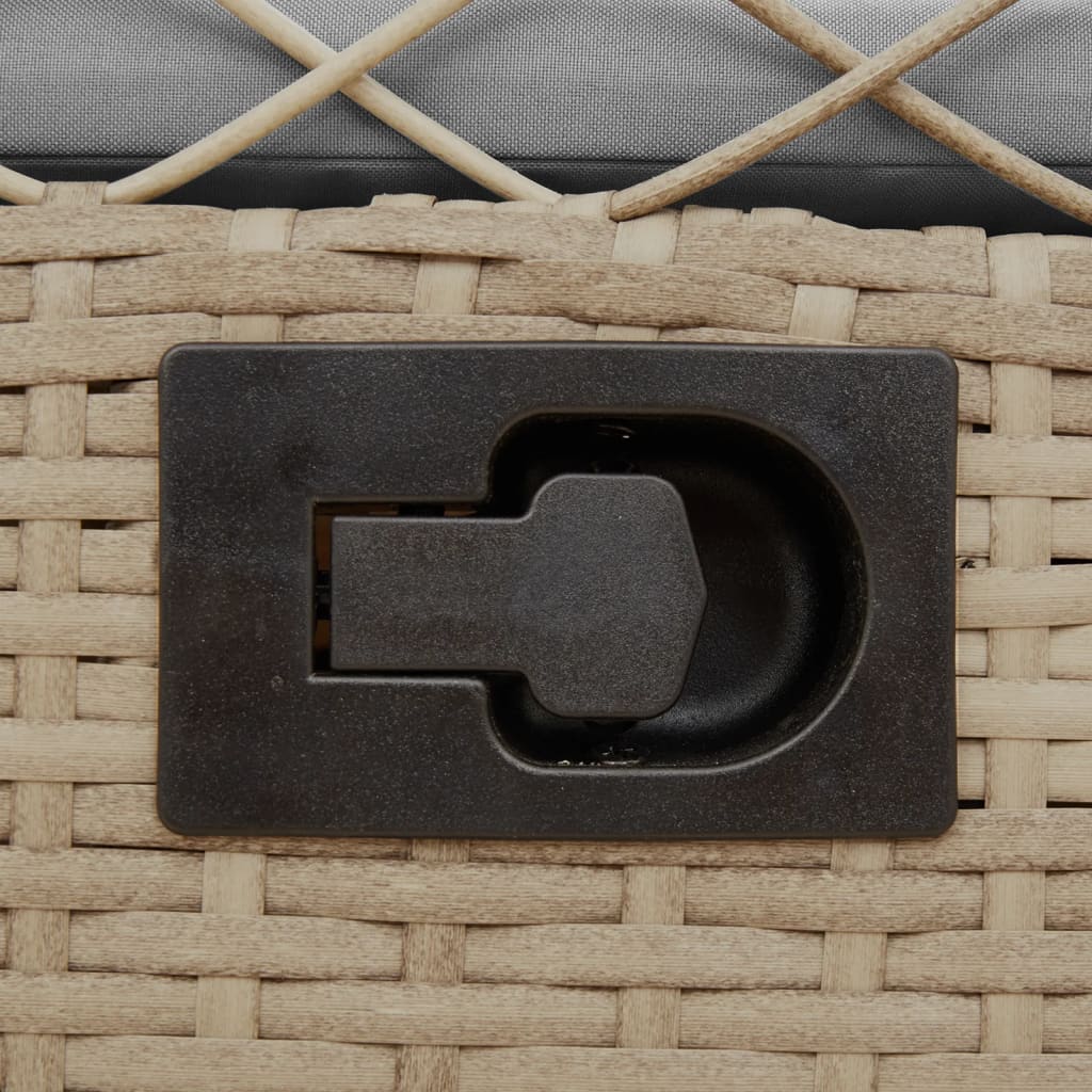 Sedie da Giardino Reclinabili 2 pz Beige Polyrattan - homemem39