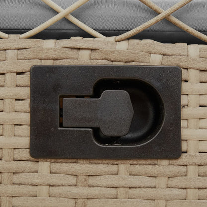 Sedie da Giardino Reclinabili 2 pz Beige Polyrattan - homemem39