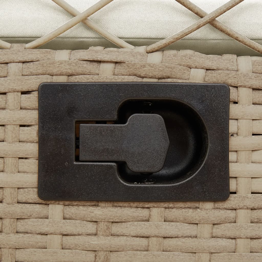 Sedie da Giardino Reclinabili 2 pz Beige Polyrattan - homemem39