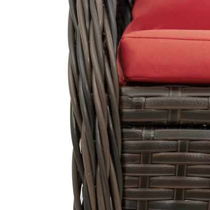 Sedie da giardino reclinabili 2 pz in Polyrattan Marrone | homemem39